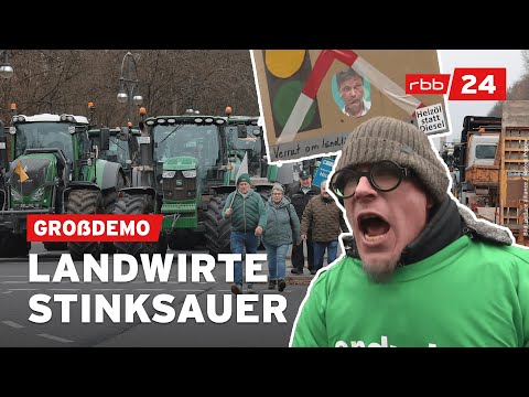 Mehr als 1.500 Traktoren: Wütende Bauern demonstrieren in Berlin