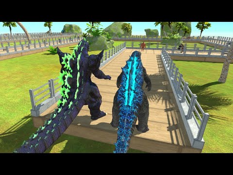 Super Godzilla vs Godzilla 2014 Death Run | Animal Battle Revolt Simulator