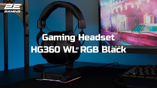 2E GAMING Headset HG360, 7.1, mini-jack/WL, RGB, 1.5m, black