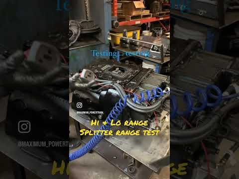 Bench test Hi Lo & splitter range shifter #13speed rtlo16913a #eatonfuller  #transmission #shorts