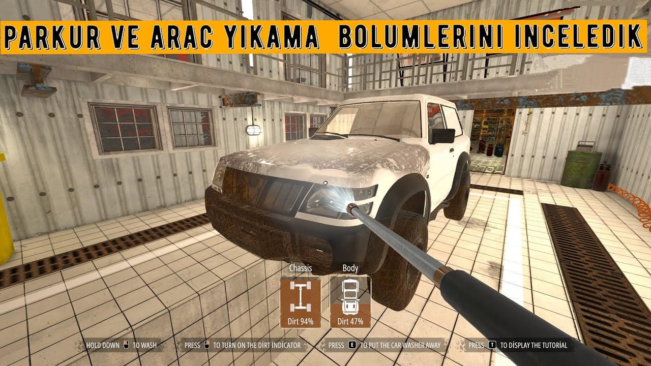 offroad mechanic simulator parkur ve arac yikama