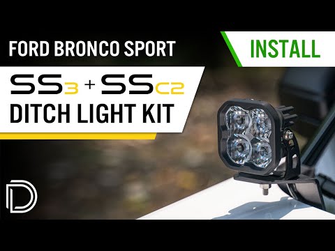 How to Install Ditch Light Bracket Kit for 2021+ Ford Bronco Sport | Diode Dynamics
