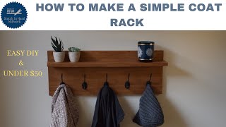 Make your own coat rack - Wall mount - With a Shelf
