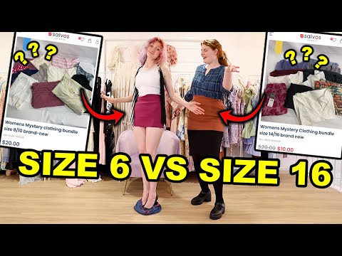 6 號與 16 號試穿 thrifted 神祕捆綁！！！大尺碼試穿集錦 | THRIFTMAS DAY 2 (SIZE 6 VS SIZE 16 TRY ON THRIFTED MYSTERY BUNDLES!!! Plus Size Try On Haul | THRIFTMAS DAY 2)