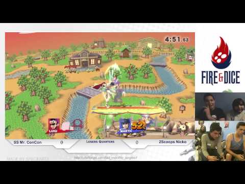 Fire&Dice Monthly #1 - SS Mr. ConCon vs 2Scoops Nicko - Smash Wii U LQF
