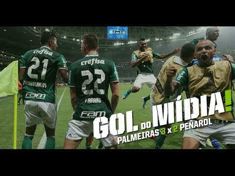Gols - Willian, Dudu e Fabiano - Palmeiras 3 x 2 Peñarol - Copa Libertadores 2017