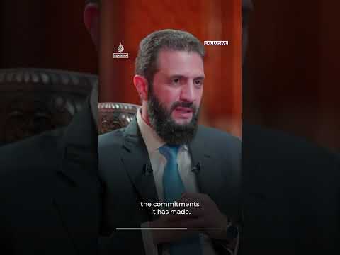 Al-Sharaa outlines Syria’s approach to security with Israel and Lebanon | AJ #shorts