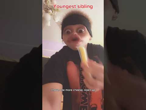 When little bro feeds middle sibling cheese💀🤣#funnyshorts #comedy #shorts