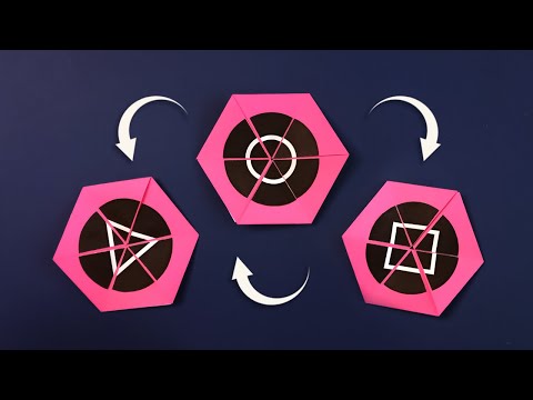Оригами Игра в Кальмара: Антистресс игрушка флексагон • Origami Squid Game Toy DIY