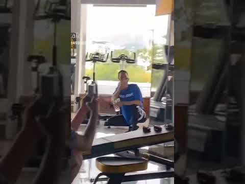 Full body vibration on zym cute girl #shorts #youtubeshorts #shortsfeed