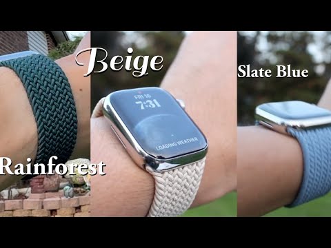 New BEIGE, RAINFOREST, & SLATE BLUE BRAIDED SOLO LOOPS - Apple Watch fall 2022 - Unboxing
