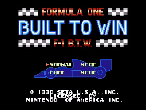 Formula One Built To Win Intro Title Sequence (NES Racing Game, 1990)