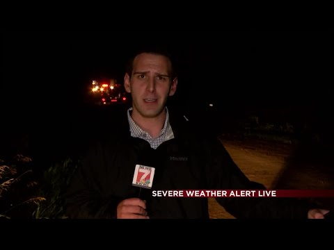 Downed power lines and trees trap man inside Waverly home following tornado