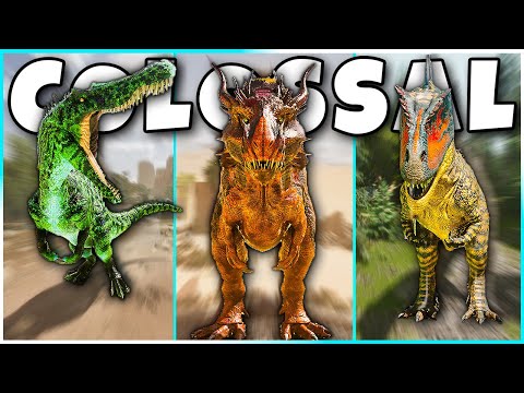Attempting To Tame All Of ARKS New Colossal Dinos By Myself...