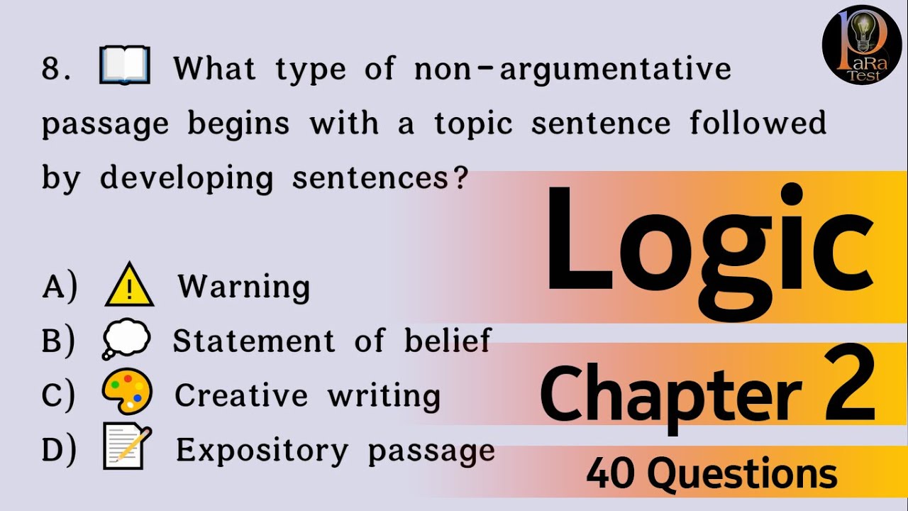 Logic Chapter 2 Questions