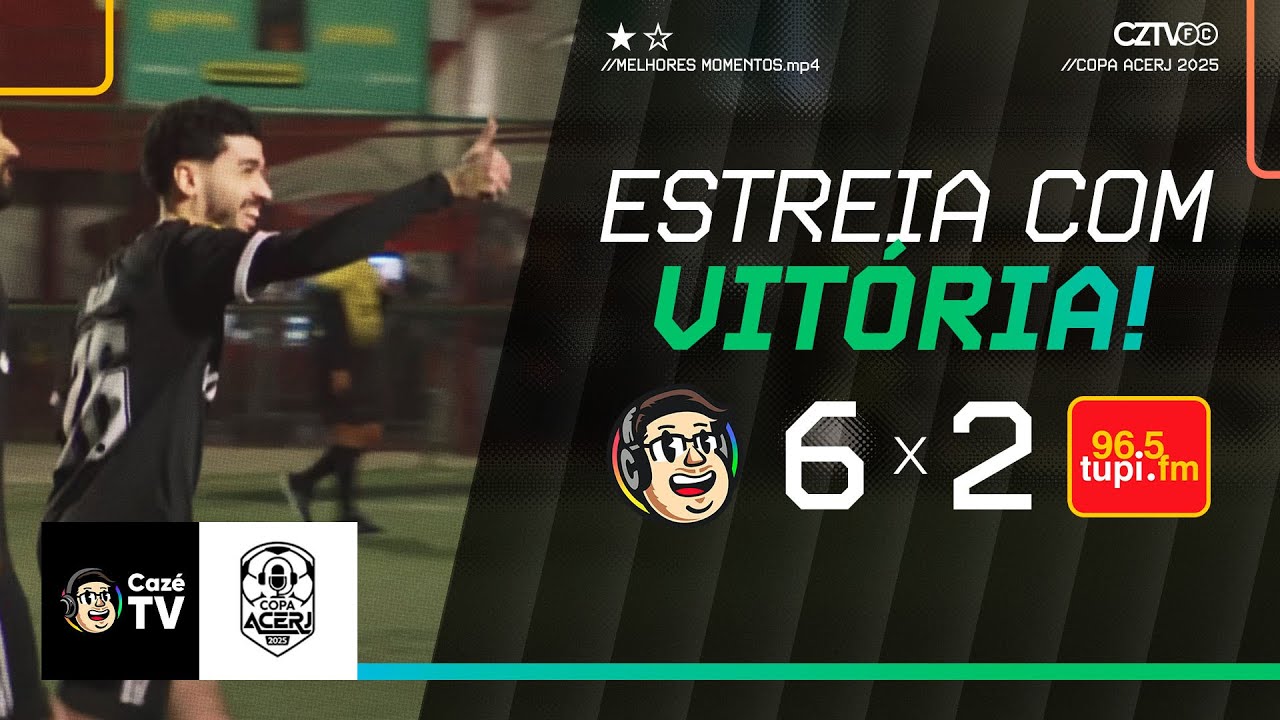 MELHORES MOMENTOS: CAZÉTV FC 6 X 2 RÁDIO TUPI | 1ª RODADA | COPA ACERJ 2025
