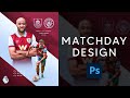 How I made this professional MATCHDAY poster! Photoshop | BUR VS MCI
