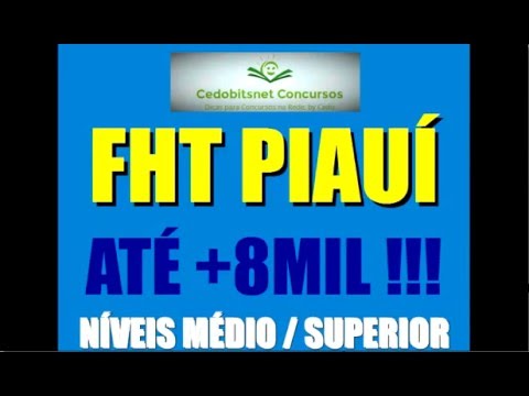 FHT PI CONCURSO PÚBLICO FUNDAÇÃO HOSPITALAR DE TERESINA PIAUÍ NÍVEL MÉDIO SUPERIOR DICAS PROVAS SIMU