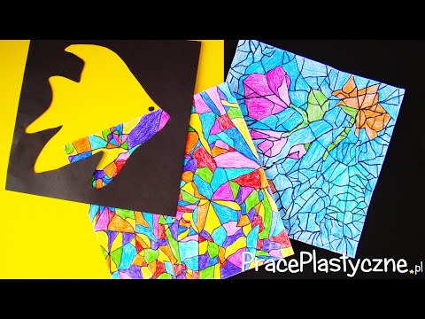 Jak zrobić witraż z papieru | Techniki plastyczne płaskie | Praca plastyczna / Paper stained glass