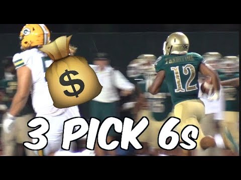 WOW 3 Pick 6s in ONE GAME Wow !!! Kejuan Markham ( Long Beach Poly, CA)