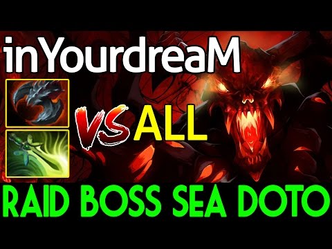 inYourdreaM [Shadow Fiend] Raid Boss Sea Doto - 1vs5 Dota2 7.04