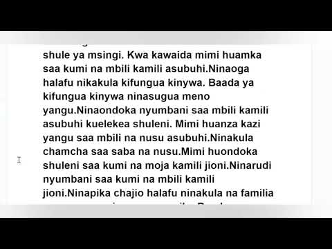HOW TO TALK ABOUT YOUR DAILY ROUTINE IN SWAHILI