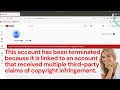 This Account Has Been Terminated Because It Is Linked To An Account That Received Multiple Third