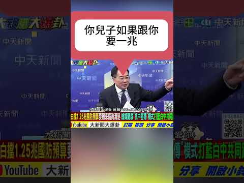 蔡正元 | 國民黨、民眾黨聯手擋下1.25兆！綠媒帶風向說是助攻中國？賴清德政府要 1 .25 兆國防特別預算卻連細目計畫都不給？