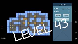 Classic Sokoban Level 43 | without UNDO | Solution 1 - 90