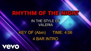 Valeria - Rhythm Of The Night (Karaoke)