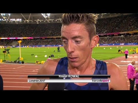 Réaction de Yoann Kowal après la finale du 3000 mètres steeple