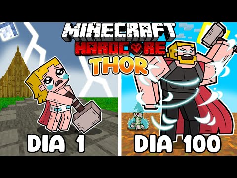 Mapaxe - I survived 100 DAYS being THOR⚡ in Minecraft HARDCORE!