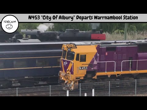 N453 "City of Albury" Departs Warrnambool Station Hauling The 5:10 PM Southern Cross Service