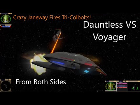 USS Dauntless VS USS Voyager | Hope and Fear | 2 Battles | Star Trek Bridge Commander |