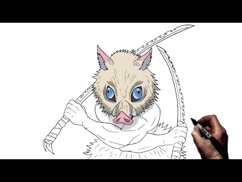How To Draw Inosuke | Step By Step | Demon Slayer