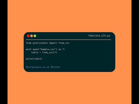 Python Prettytable Tabulate A Csv File