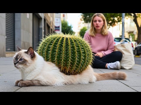 Cat Found With Giant Cactus Stuck In Back | Heartbreaking Cat Rescue