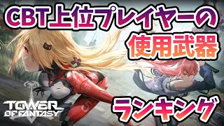 【幻塔】最強武器はどれだ！？　CBT上位20名が使用していた武器ランキング！【Tower of Fanrasy】