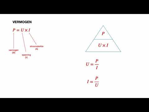 Rekenen met vermogen, P = U x I