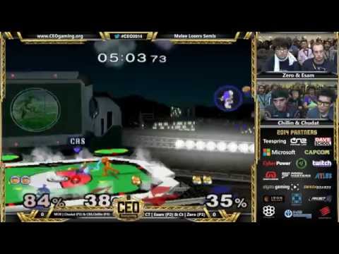CEO 2014 - MOR | Chudat & CRS.Chillin Vs. CT | Esam & CT | Zero - SSBM Losers Semis - Melee