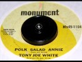 Tony Joe White - Polk Salad Annie, Mono 1968 Monument 45 record.