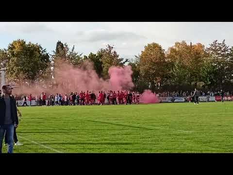 Pyro nach dem Spiel SV Ebersbach 1910 - TSG Salach am 03.10.2022