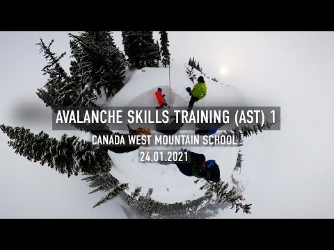 Avalanche Skills Training (AST1) in Whistler BC Canada. (Splitboarding, shot with Insta360 OneX2)
