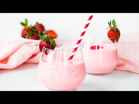 High Protein Strawberry Smoothie - Super Thick & Creamy!