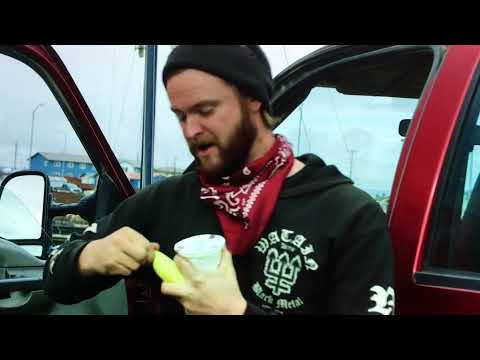 Zeke Tenhoff wearing a 'Watain' hoodie on the TV show - Bering Sea Gold