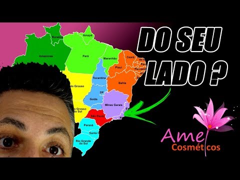 amei cosméticos e franqueado do seu lado