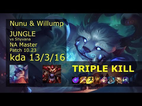 Nunu & Willump vs Shyvana Jungle - NA Master 13/3/16 Patch 10.23 Gameplay