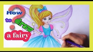 Drawing tutorial.How to Draw a CARTOON character fairy! Drawing tutorial a fairy