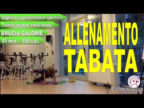 Allenamento tabata ad alta intensità per tonificare i muscoli di tutto il corpo e bruciare calorie