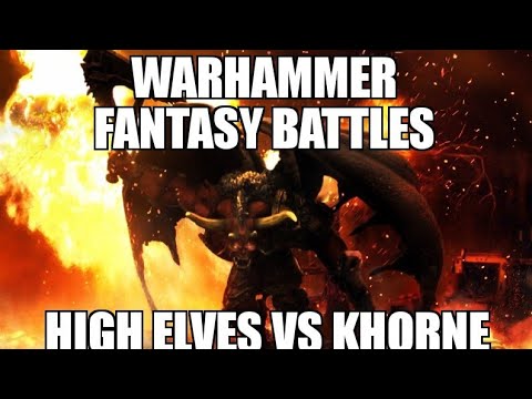 Warhammer Fantasy Battle Report 8th Edition | High Elves vs Khorne | SquareHammer